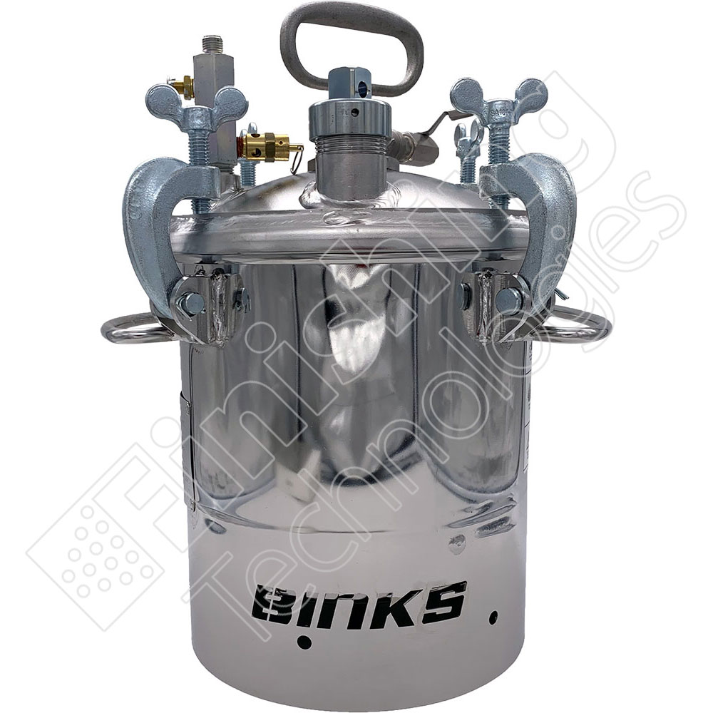 BINKS STAINLESS STEEL TANK ASS&#39;Y 2.8 GALLON NON-AGITATED