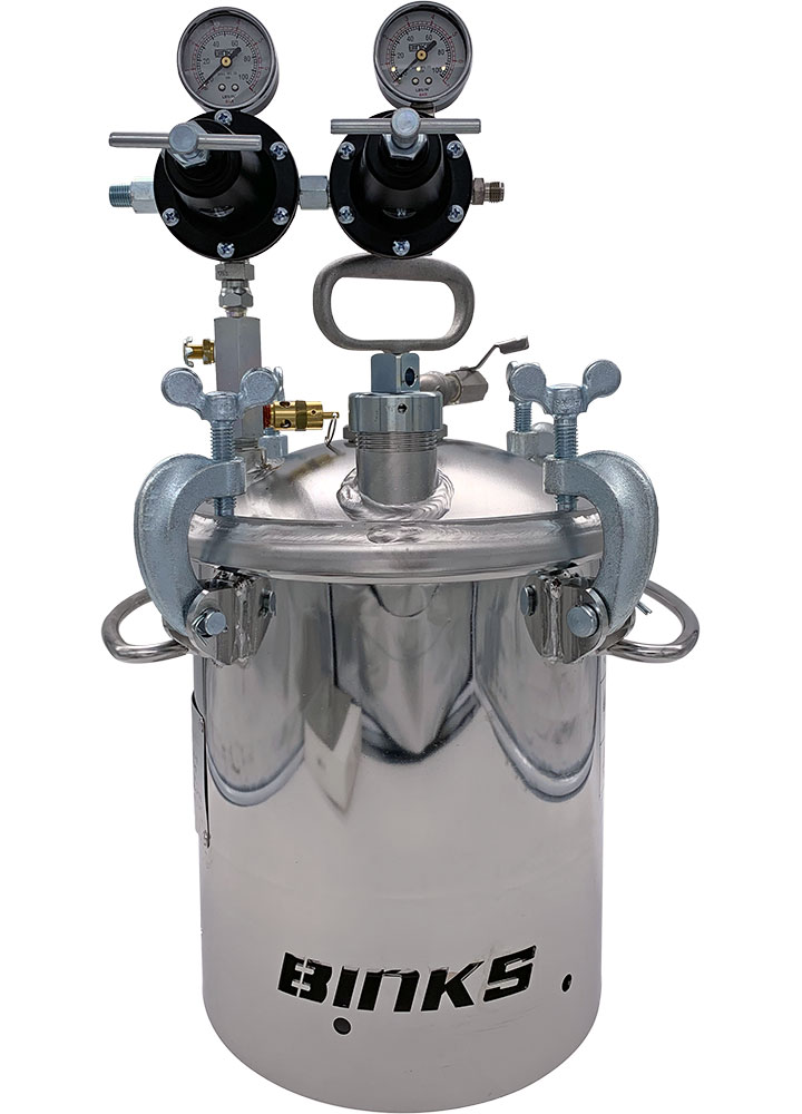 BINKS STAINLESS STEEL TANK ASS&#39;Y 2 GALLON NON-AGITATED 2