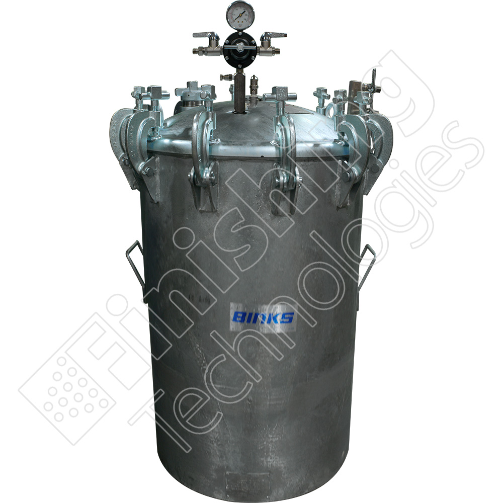 BINKS 60 GAL PRESSURE TANK, 1  REGULATOR, GALV, NO AGIT