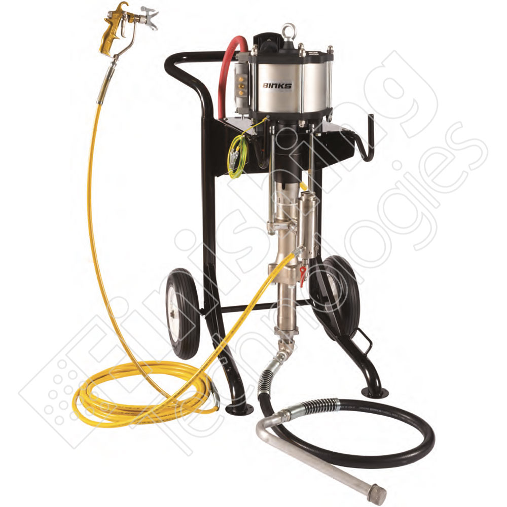 BINKS MX3070 PUMP OUTFIT,
70:1. 3GPM, CARBON STEEL, HD
CART, 70M FILTER, 5-GAL
SIPHON, BARE