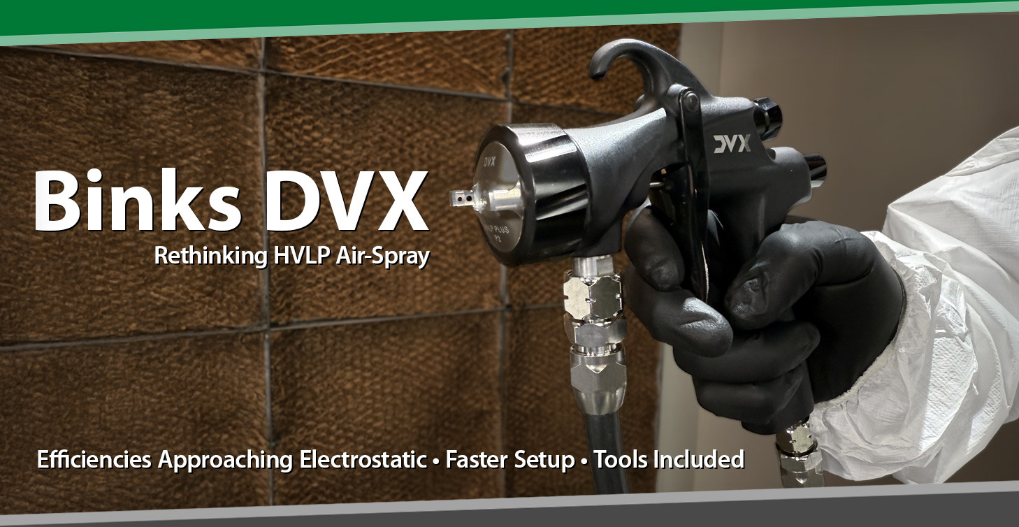 Brand new from Binks: the DVX HVLP Spray Gun